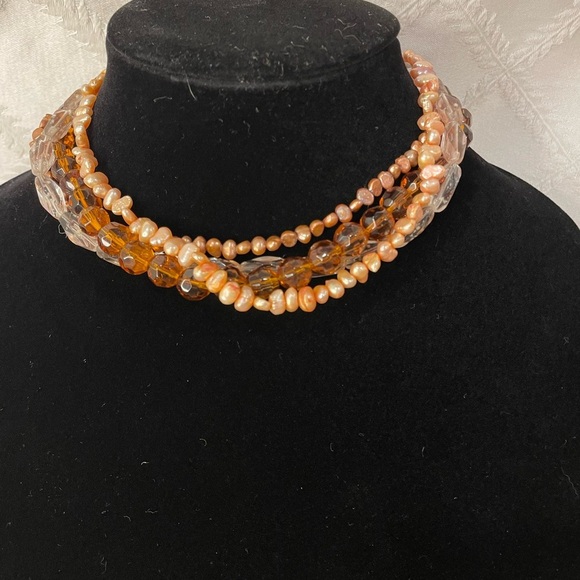 Elegant Multi-Strand Beaded Necklace - Picture 1 of 5